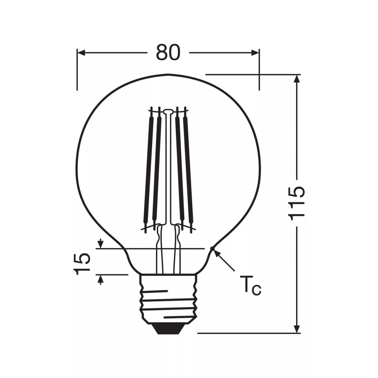 OSRAM LED-Leuchtmittel Globe G80 E27 2,2W Filament 4.000K günstig online kaufen