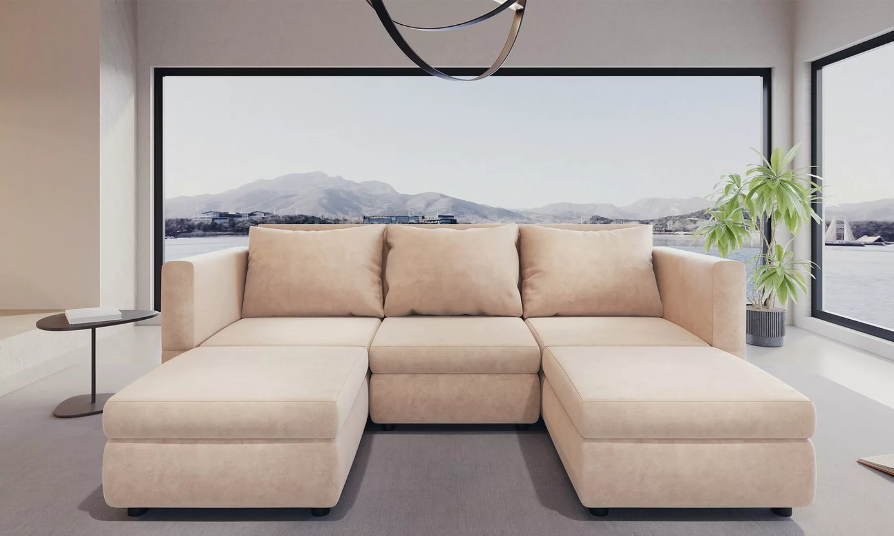 HOMALL Ecksofa L-förmiges Ecksofa Sectional Sofa mit Stauraumbettkasten günstig online kaufen