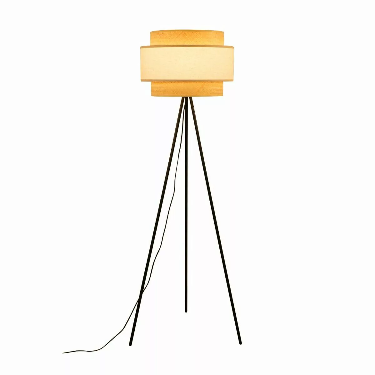Stehlampe Dkd Home Decor Polyester Bambus (50 X 50 X 163 Cm) günstig online kaufen