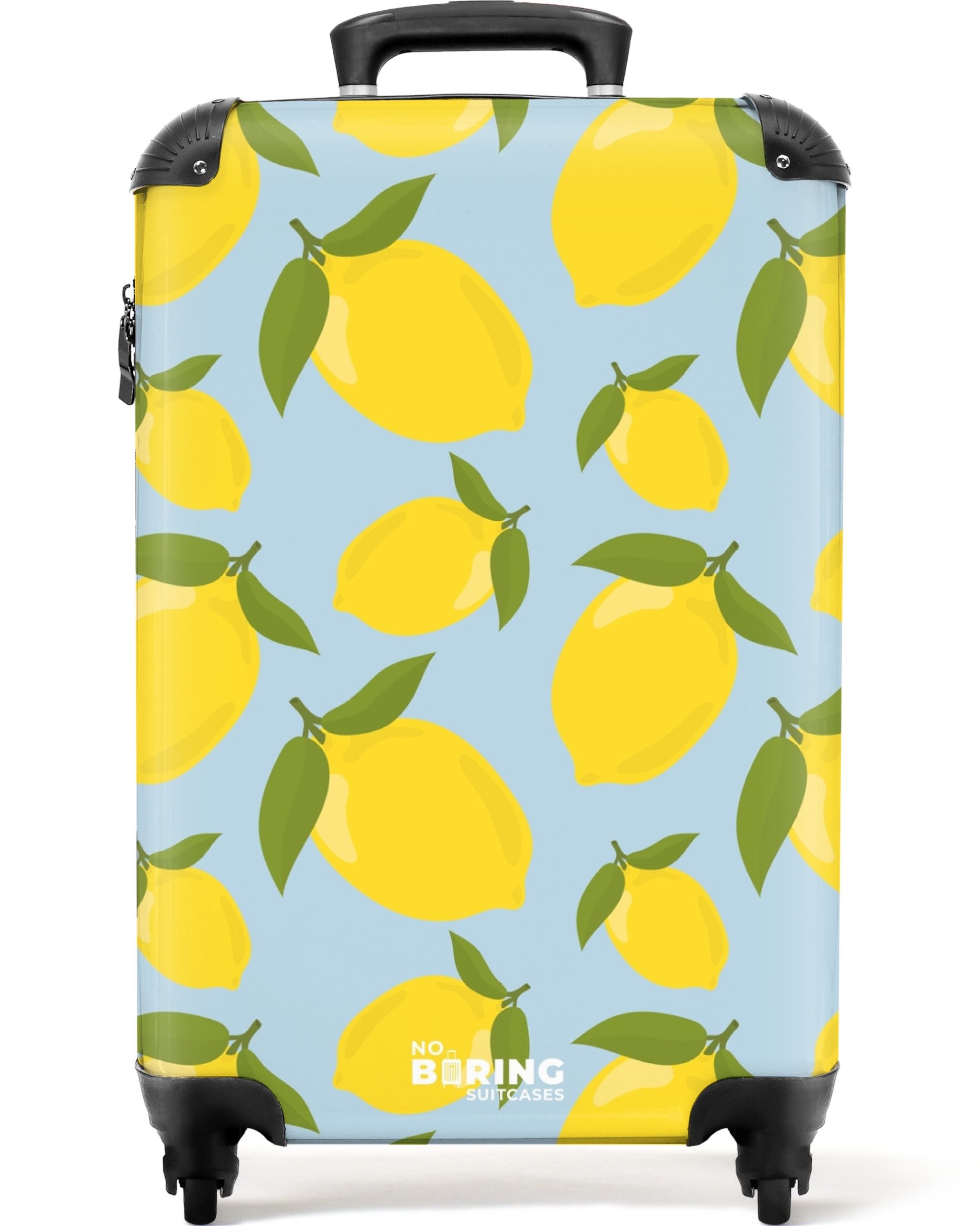 NoBoringSuitcases.com© Hartschalen-Trolley Pastellblau mit Zitronen 55x35x2 günstig online kaufen