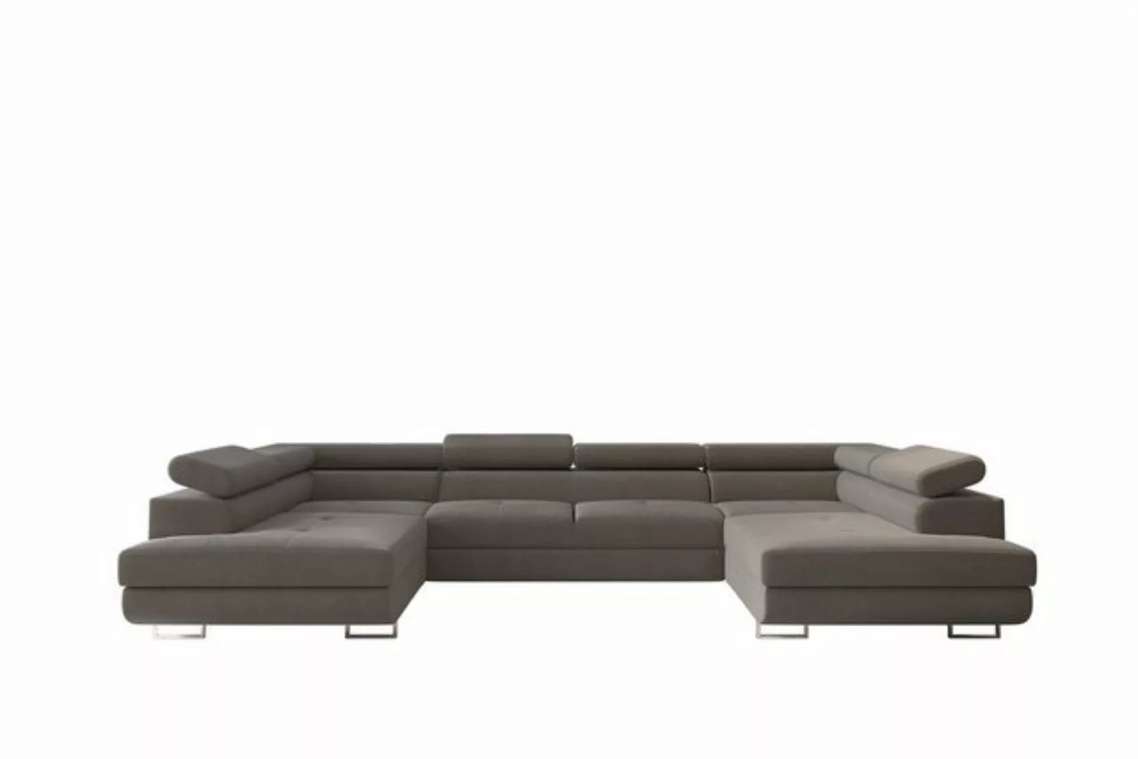 Fun Möbel Wohnlandschaft CARMELO Sofa in U-Form mit Schlaffunktion Stoff No günstig online kaufen