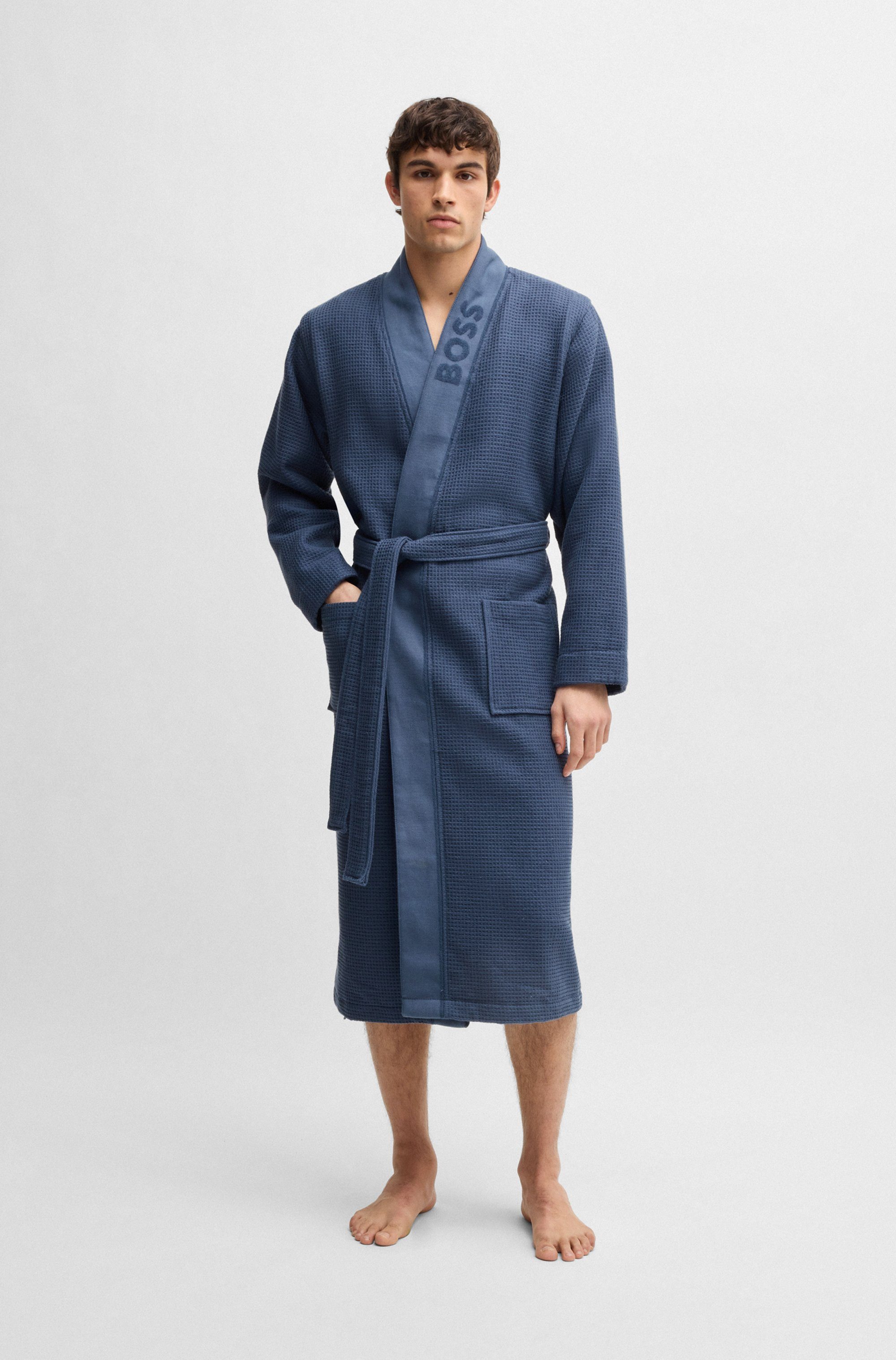 BOSS Morgenmantel Waffle Kimono, Gürtel, mit günstig online kaufen