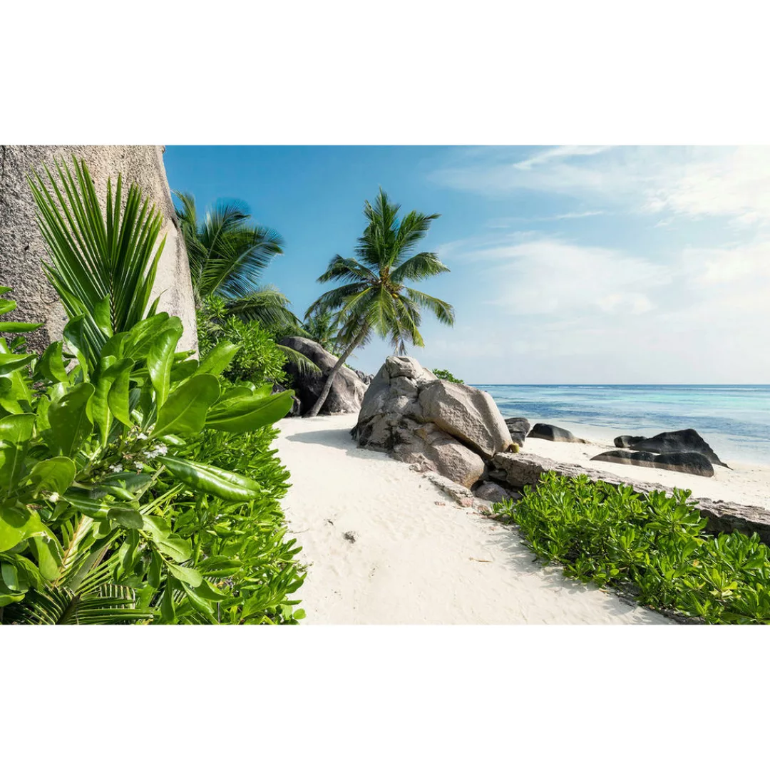 Sanders & Sanders Fototapete Strand Grün und Blau 450 x 280 cm 612669 günstig online kaufen