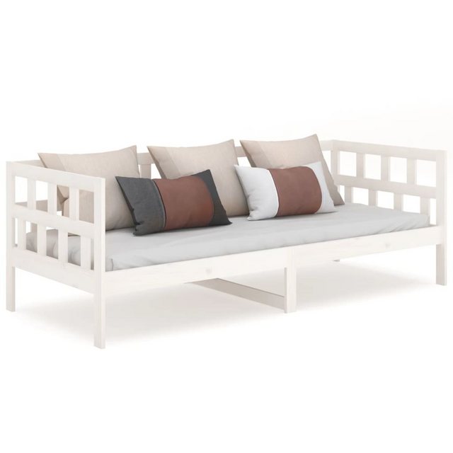 vidaXL Bett, Tagesbett Weiß Massivholz Kiefer 90x190 cm günstig online kaufen