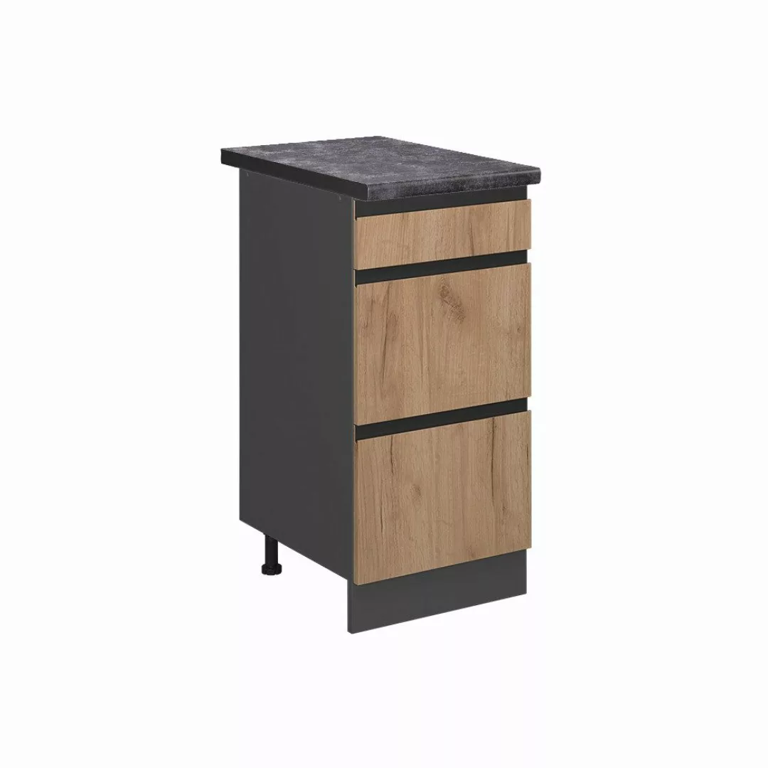 Vicco Unterschrank R-Line, Goldkraft Eiche/Anthrazit, 40 günstig online kaufen