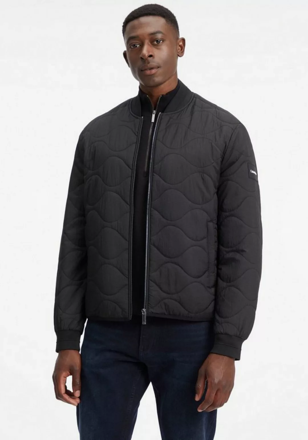 Calvin Klein Steppjacke CRINKLE ONION QUILT BOMBER mit wellenförmiger Stepp günstig online kaufen