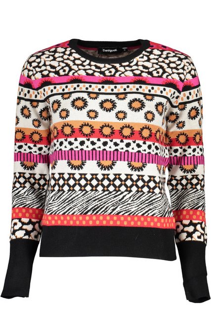 Desigual Strickpullover Stilvoller Damenpullover in Rosa mit Kontrastdetail günstig online kaufen