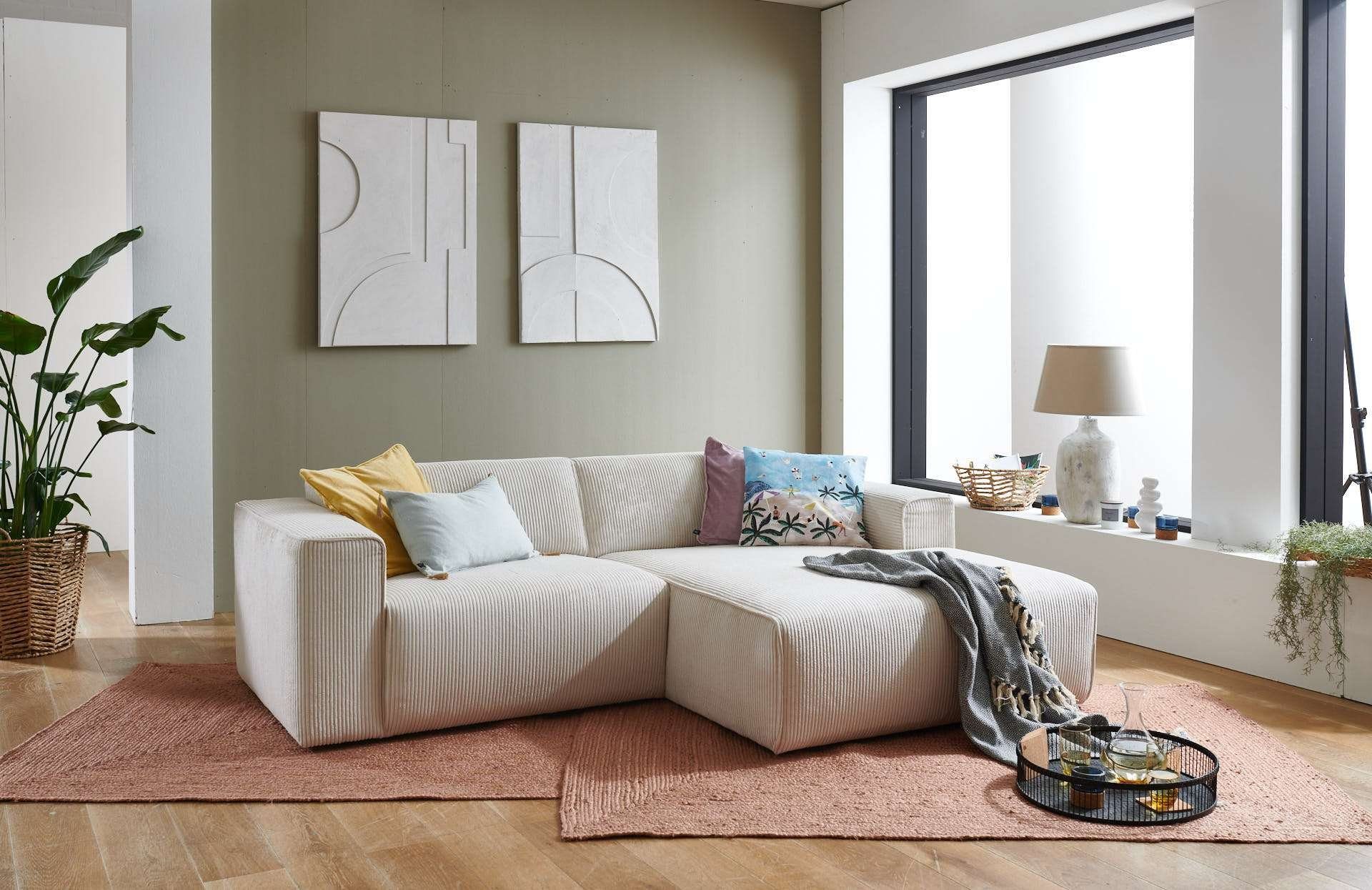 andas Ecksofa "Noord mit Kedernaht, Breite 234 cm" günstig online kaufen