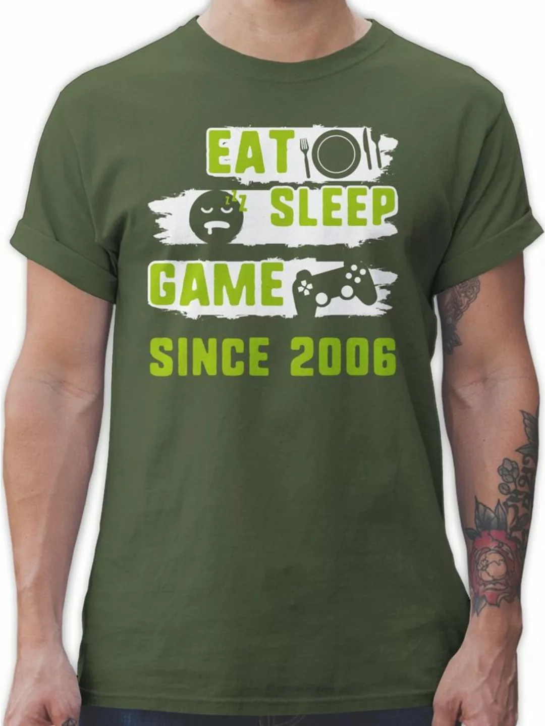 Shirtracer T-Shirt Eat Sleep Game Since 2006 Achtzehn 18. Geburtstag günstig online kaufen