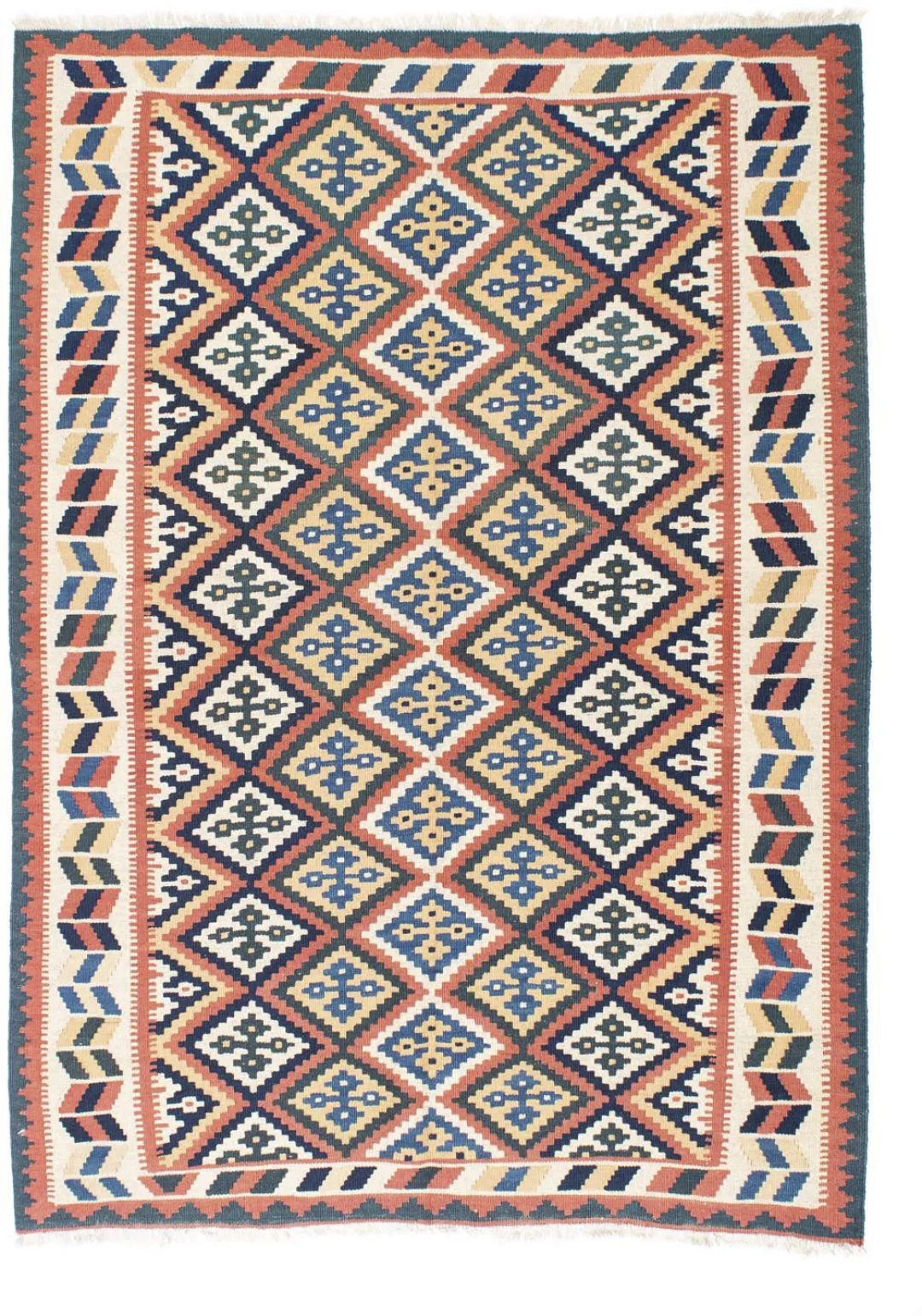 morgenland Wollteppich »Kelim - Oriental - 191 x 153 cm - beige«, rechtecki günstig online kaufen