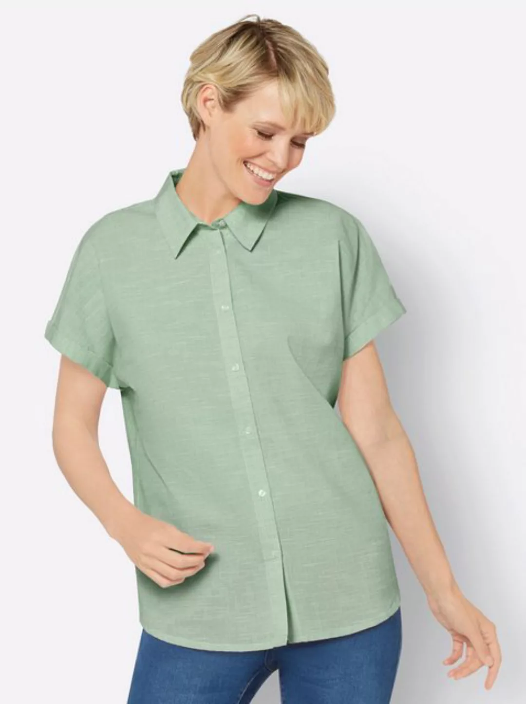 Sieh an! Klassische Bluse Kurzarm-Bluse günstig online kaufen