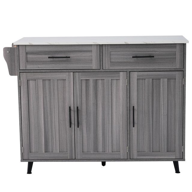 Welikera Küchenbuffet 129*46(71)*91,5cm Esstischwagen /Anrichte mit Klappti günstig online kaufen