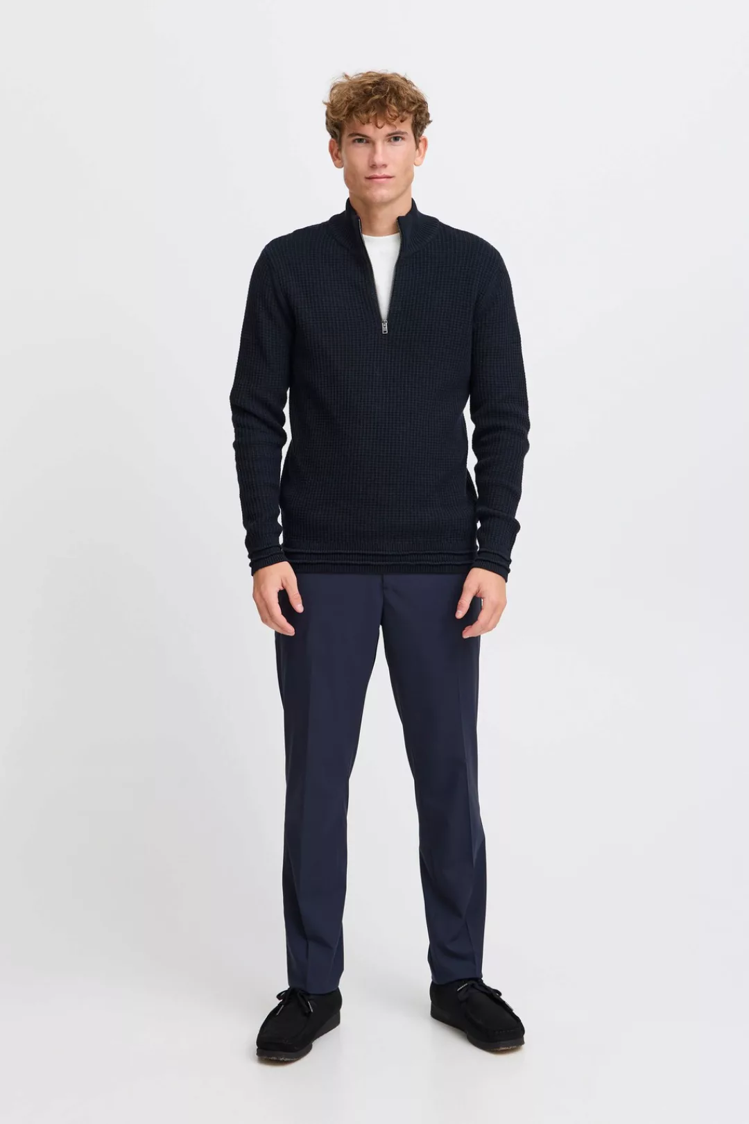 Casual Friday Troyer CFKARL halfzip structured knit schicker Troyer Pullove günstig online kaufen