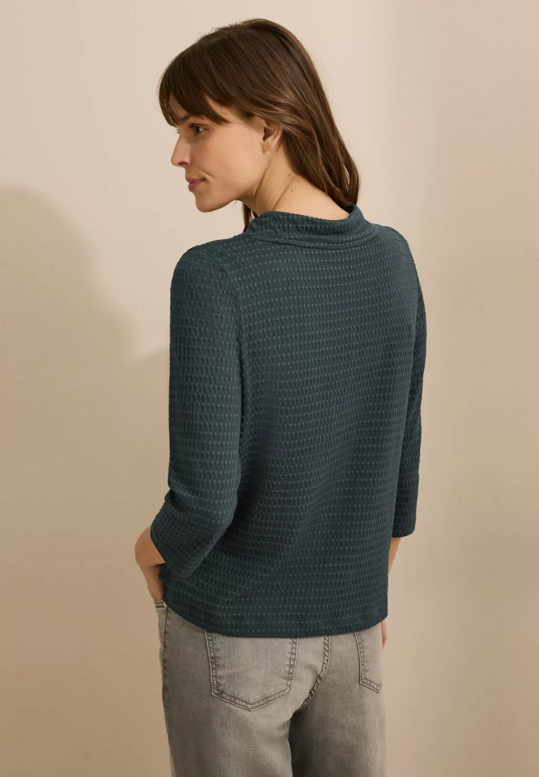 Cecil 3/4-Arm-Shirt, mit Struktur Muster günstig online kaufen