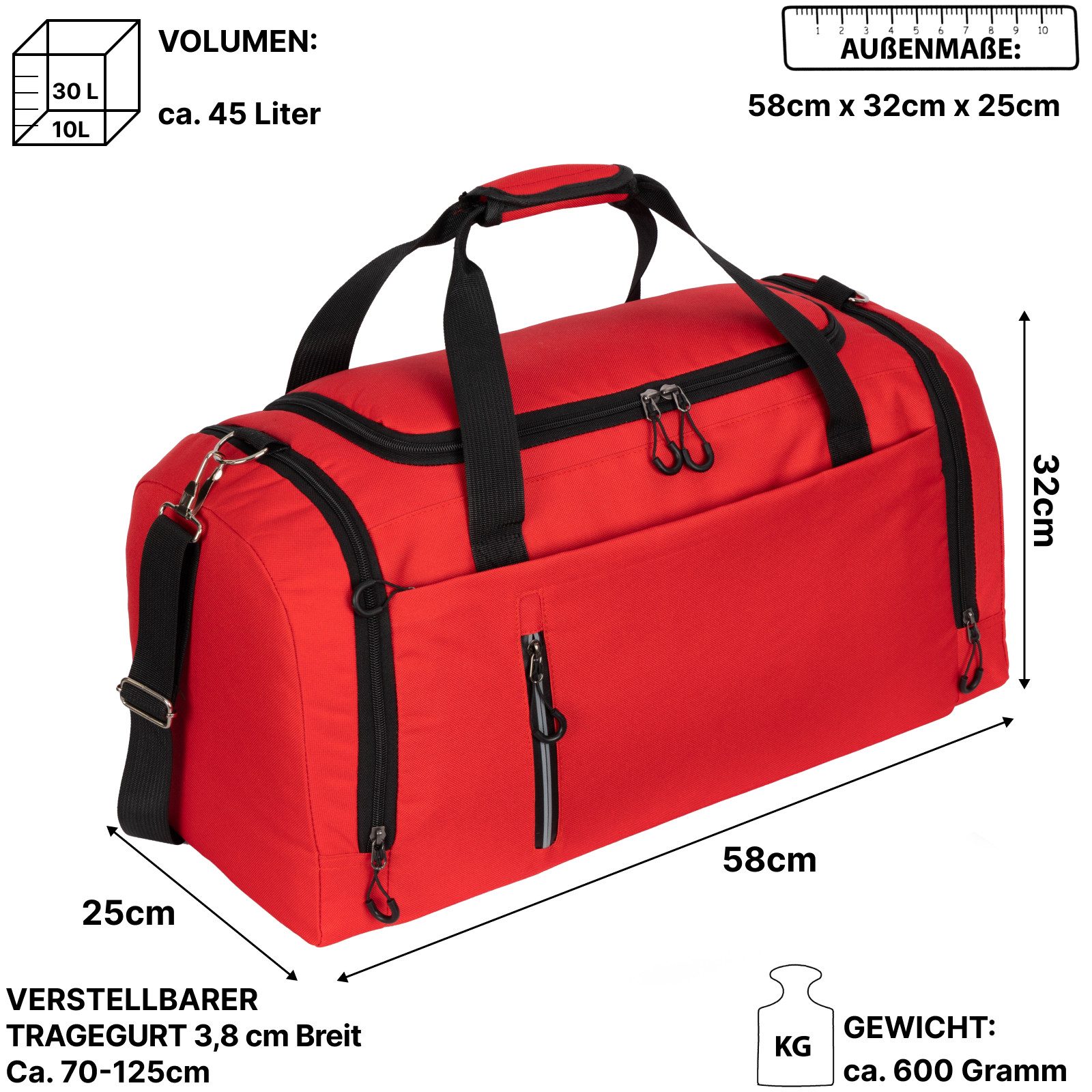 EAAKIE Sporttasche 45 L Reisetasche Saunatasche günstig online kaufen