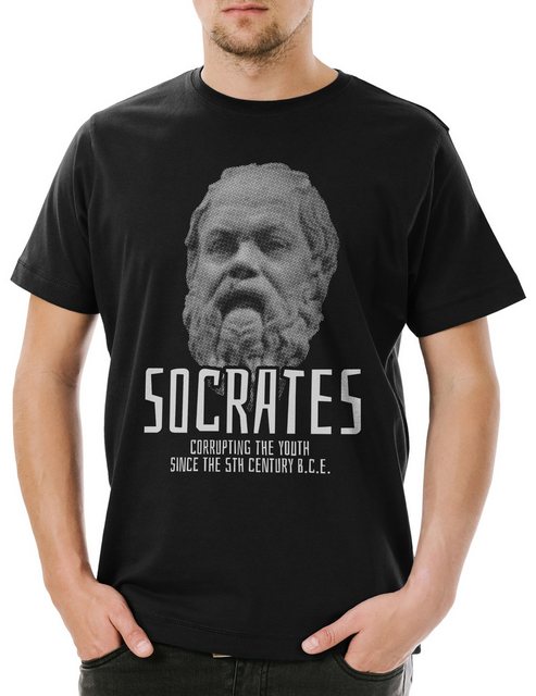 Urban Backwoods Print-Shirt Socrates Corrupting The Youth A Herren T-Shirt günstig online kaufen