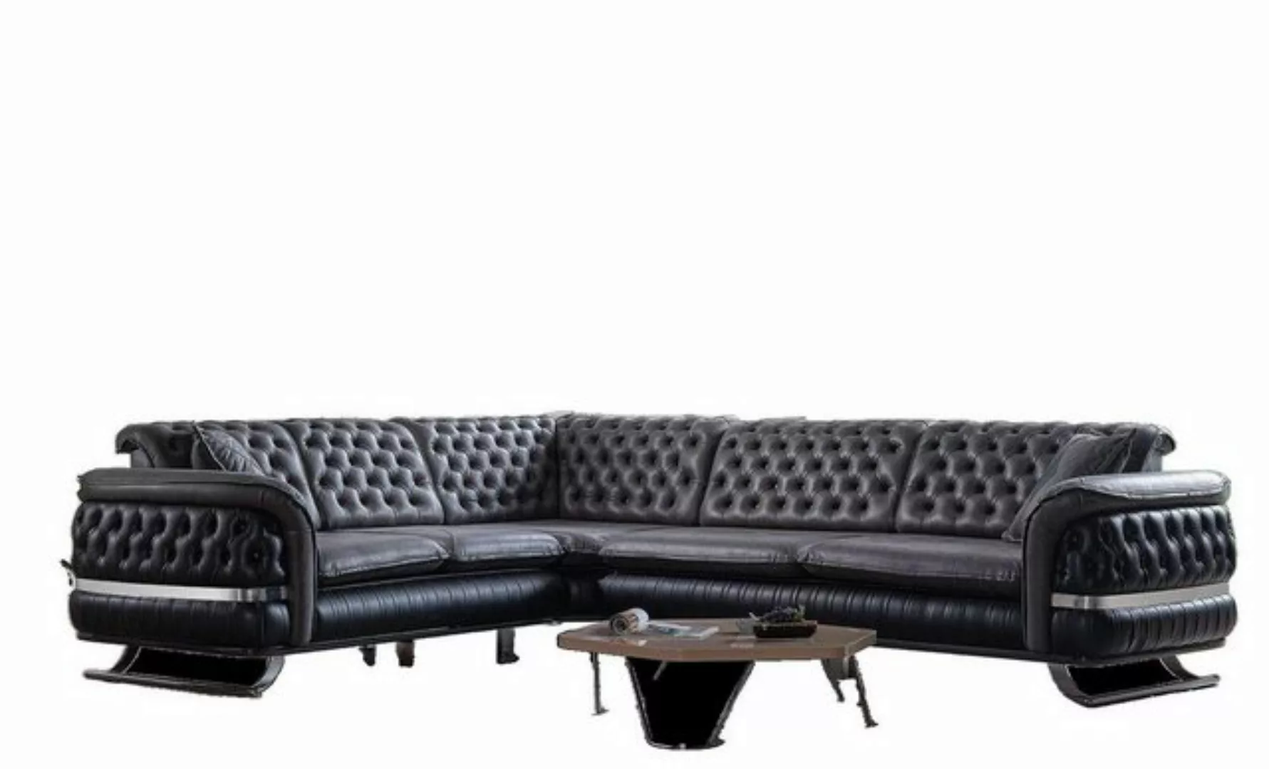 JVmoebel Ecksofa Ecksofa Wohnlandschaft Farbe Schwarz U Form XXL Sofa Neu C günstig online kaufen