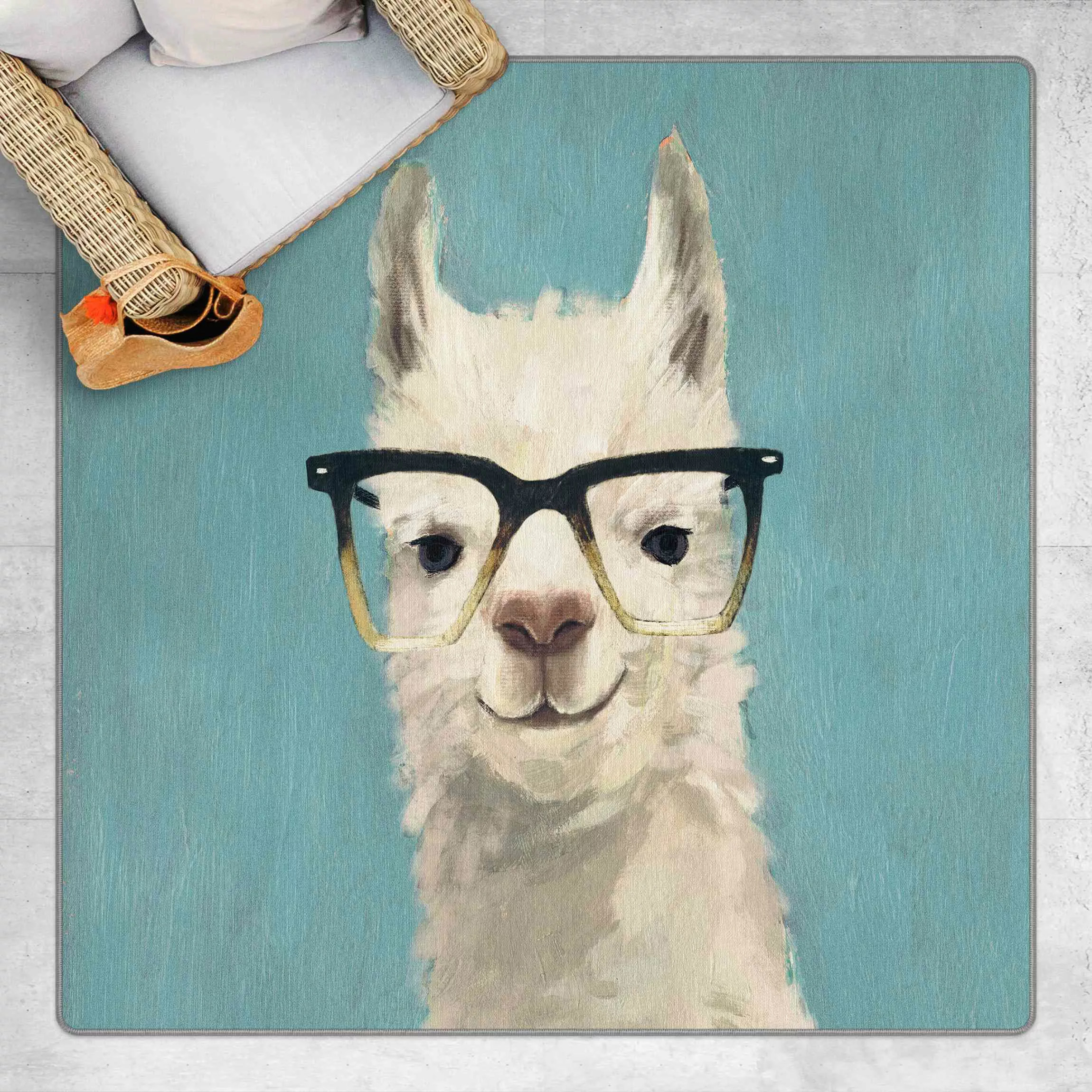 Teppich Lama mit Brille IV günstig online kaufen