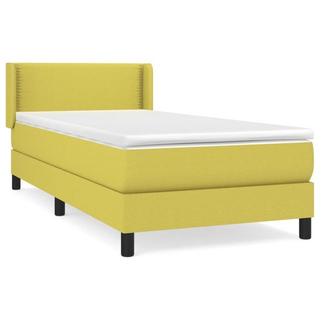 vidaXL Bettgestell Boxspringbett mit Matratze Grün 100x200 cm Stoff Bett Be günstig online kaufen