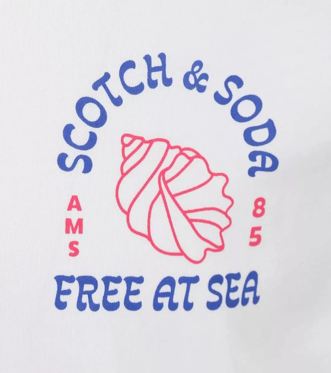 Scotch & Soda T-Shirt Kunstwerk Weiß  - Größe XXL günstig online kaufen