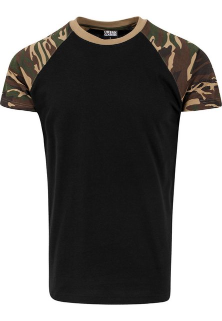 URBAN CLASSICS T-Shirt TB639 - Raglan Contrast Tee blk/woodcamo S günstig online kaufen