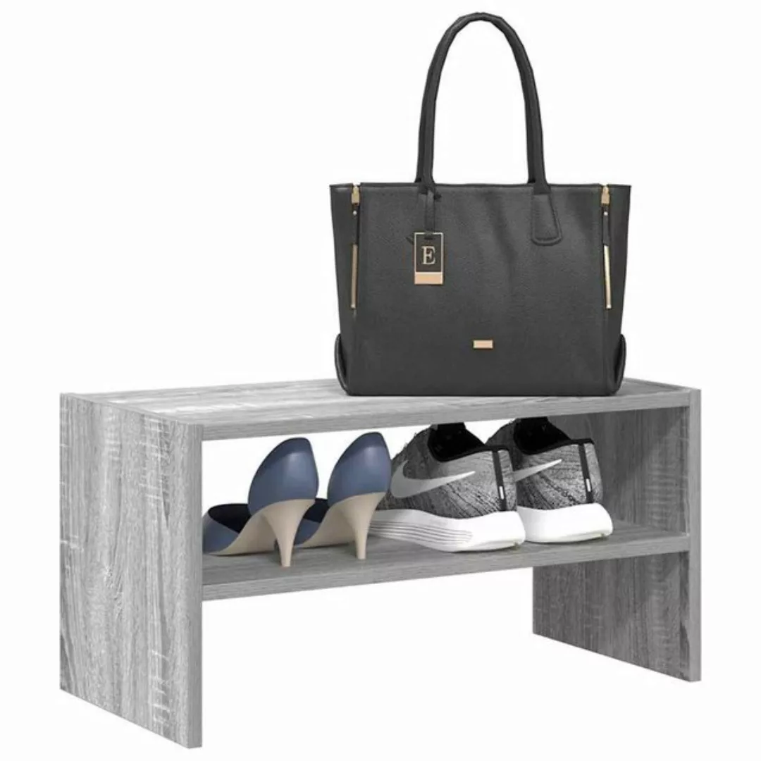 vidaXL Schuhschrank Schuhregal Stapelbar Grau Sonoma 60x30x30,5 cm günstig online kaufen