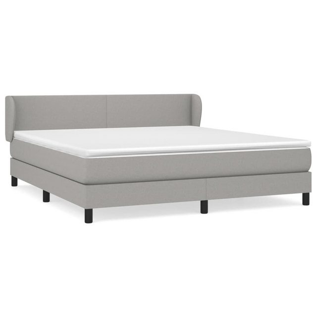 furnicato Bett Boxspringbett mit Matratze Hellgrau 160x200 cm Stoff günstig online kaufen