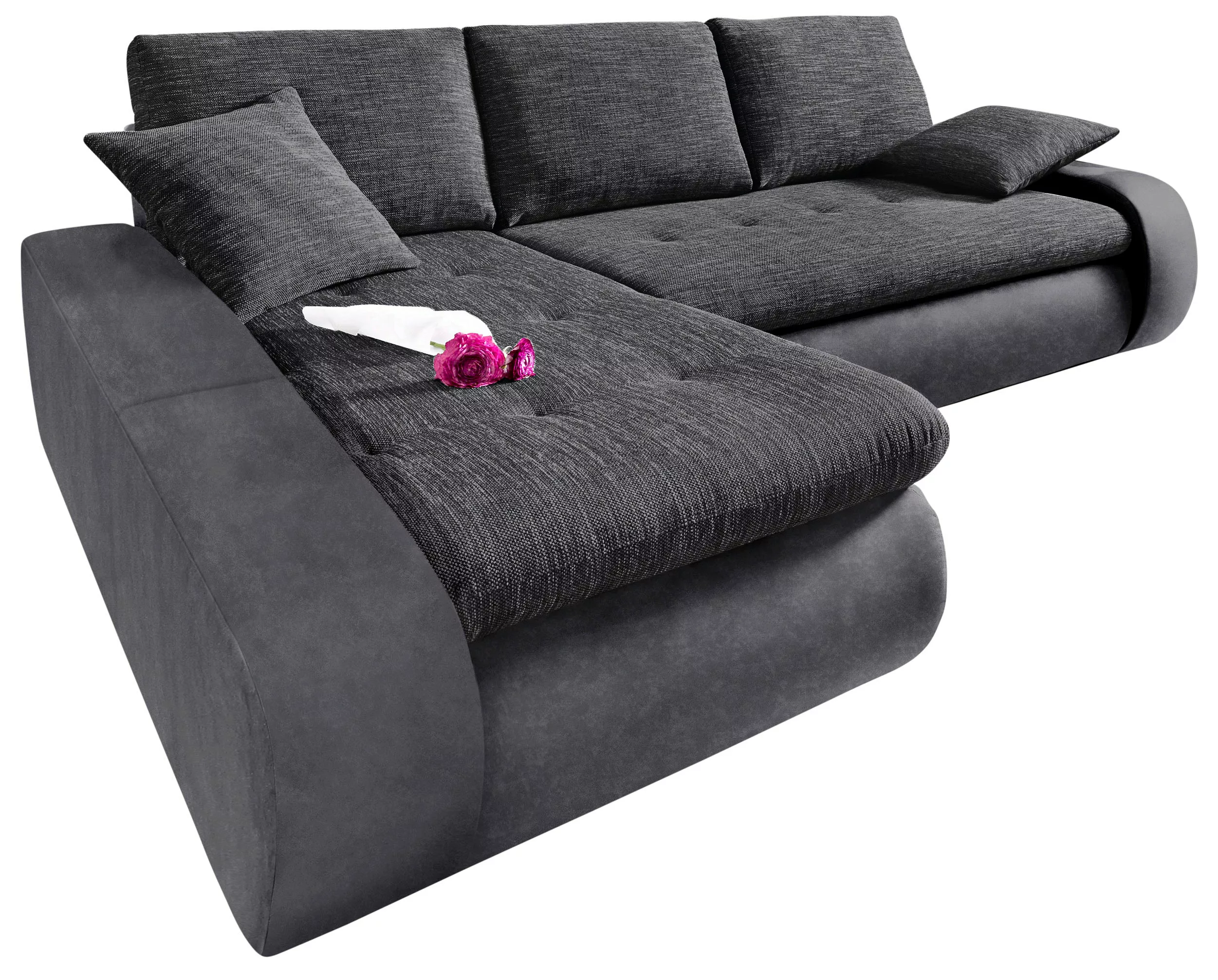 TRENDMANUFAKTUR Ecksofa "Indie, modern und bequem, Materialmix, L-Form", wa günstig online kaufen