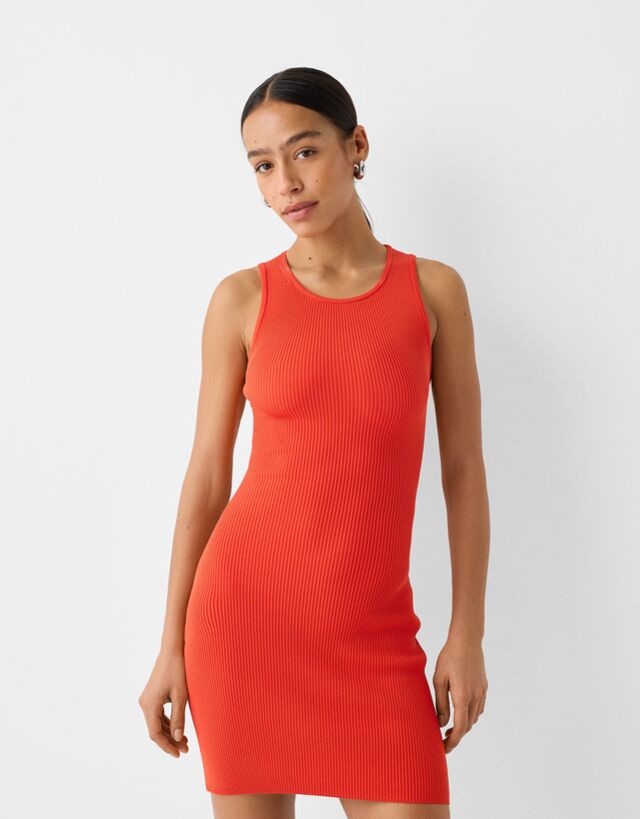 Bershka Minikleid Mit Cut-Out Damen Xs Rot günstig online kaufen