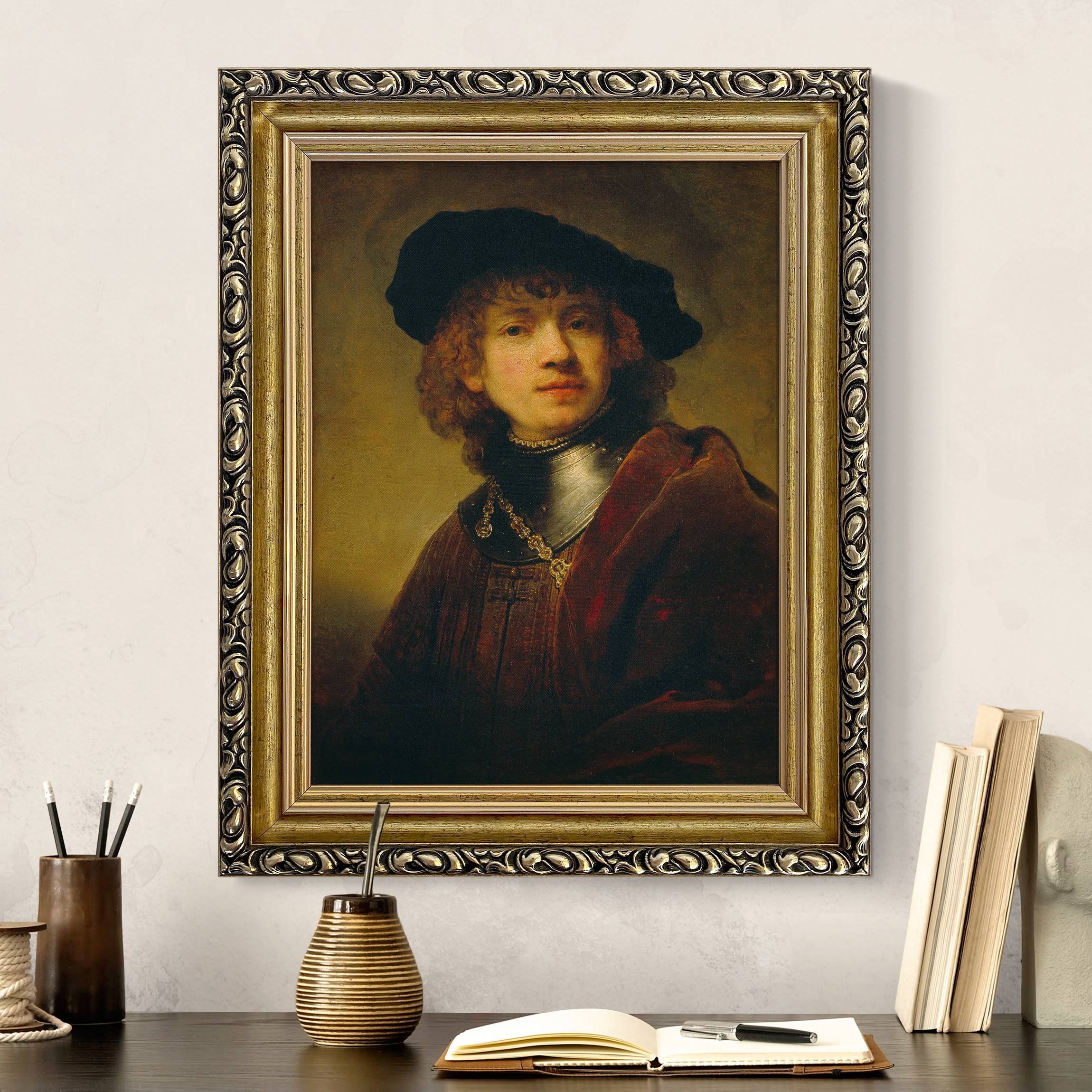 Gerahmtes Leinwandbild Rembrandt van Rijn - Selbstbildnis günstig online kaufen