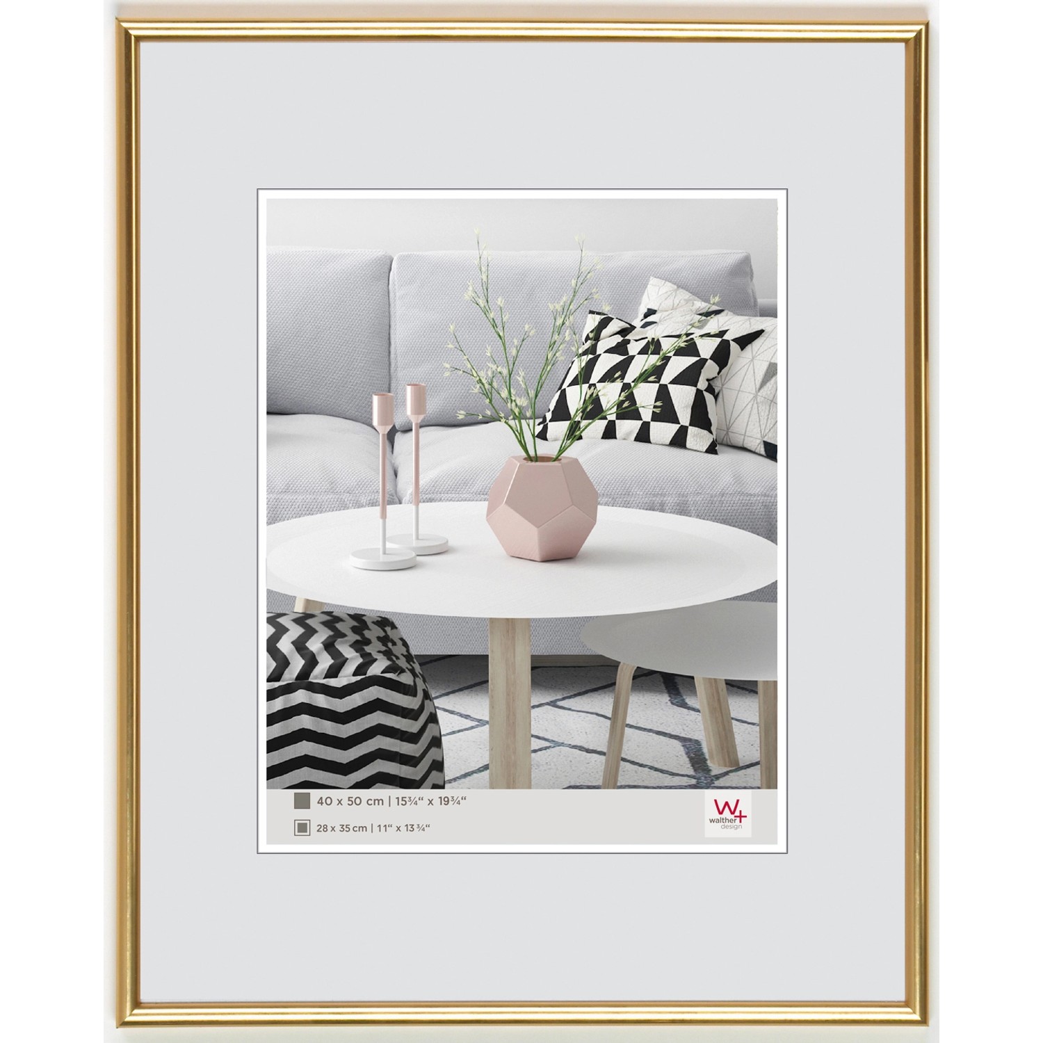 walther design Galeria Kunststoff Bilderrahmen  50x60 cm Gold günstig online kaufen