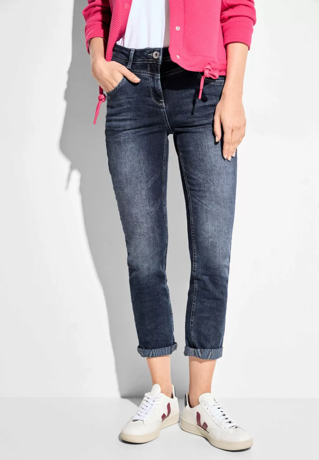 Cecil Gerade Jeans, im Used Look günstig online kaufen