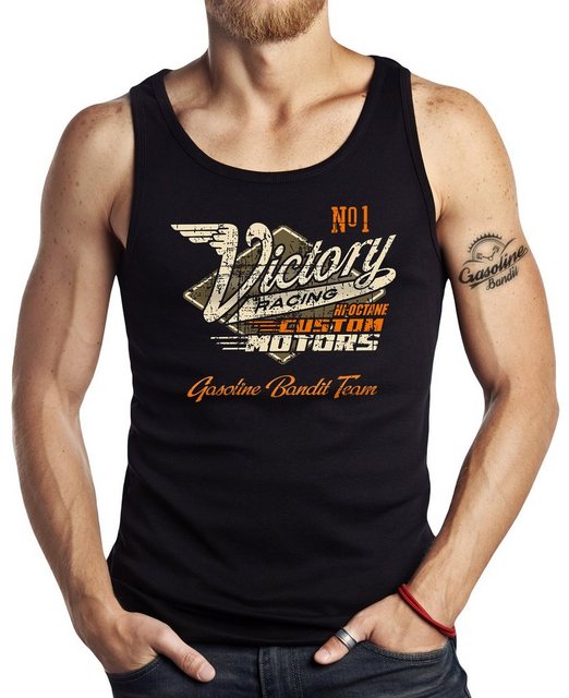 GASOLINE BANDIT® Tanktop Biker Racer Tank Top Muskel-Shirt: Victory Racing günstig online kaufen