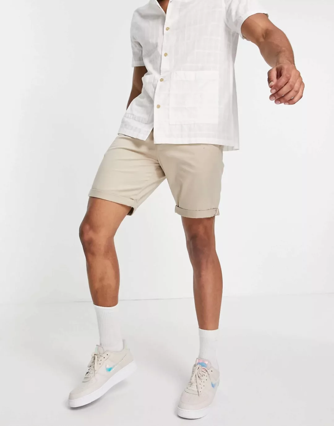 Jack & Jones Bowie Solid Sa Shorts Hosen XL White Pepper günstig online kaufen