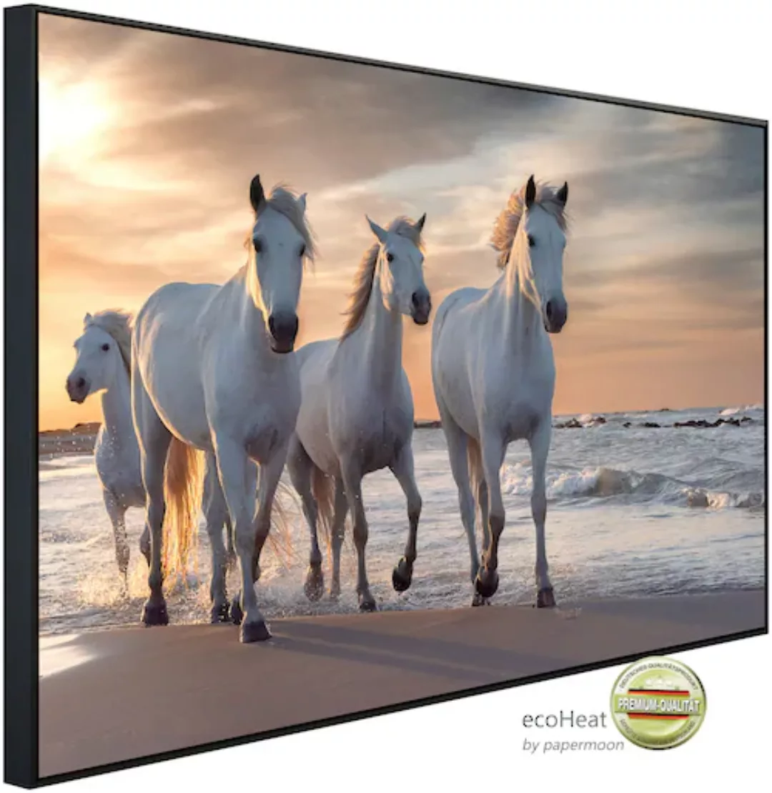 Papermoon Infrarotheizung »Pferde am strand«, sehr angenehme Strahlungswärm günstig online kaufen