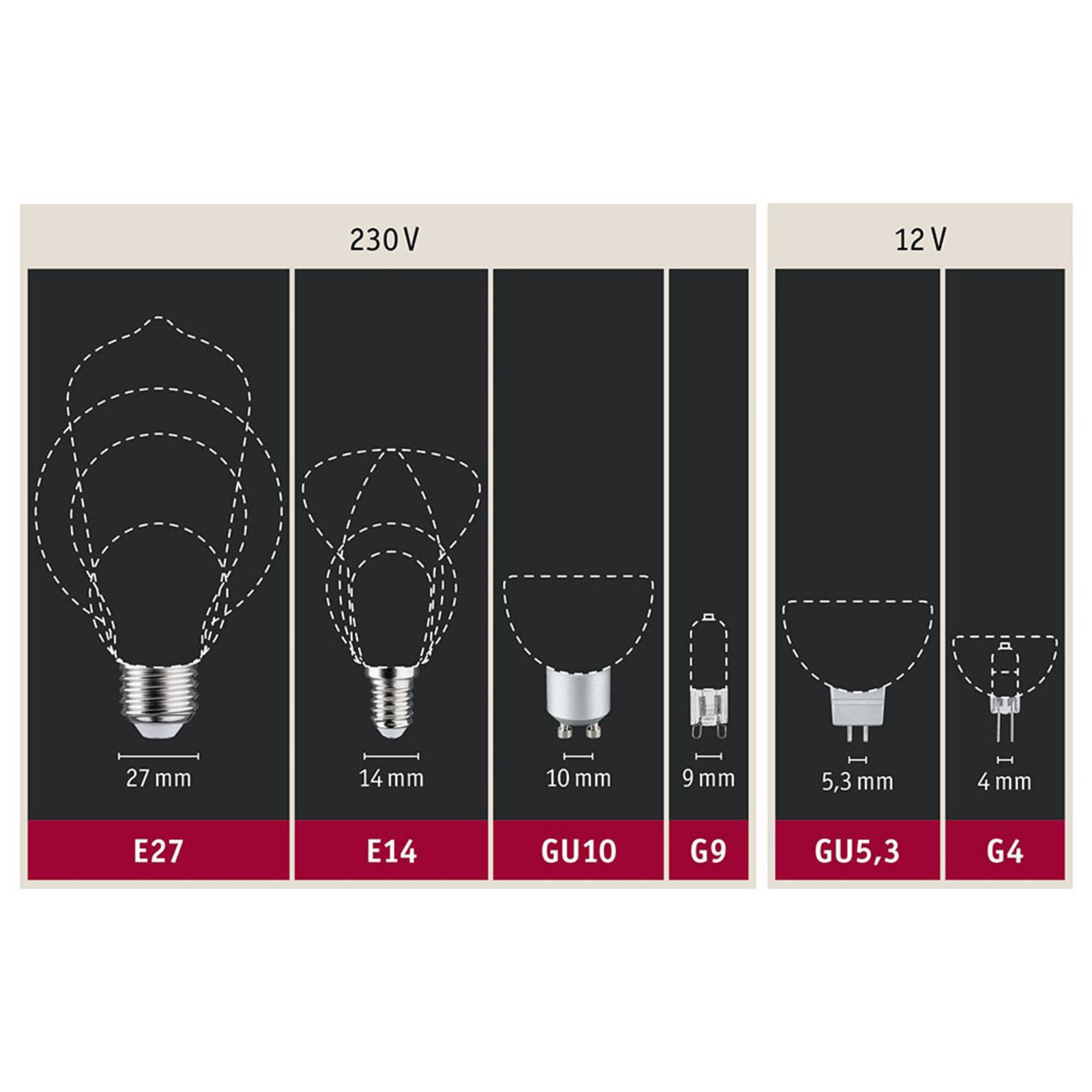 Paulmann LED-Globe E27 Inner Shape G95 4W gold günstig online kaufen