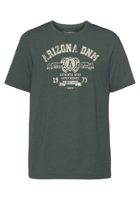 Arizona T-Shirt Kurzarm, melierte Optik, Rundhalsausschnitt, aus Single Jer günstig online kaufen