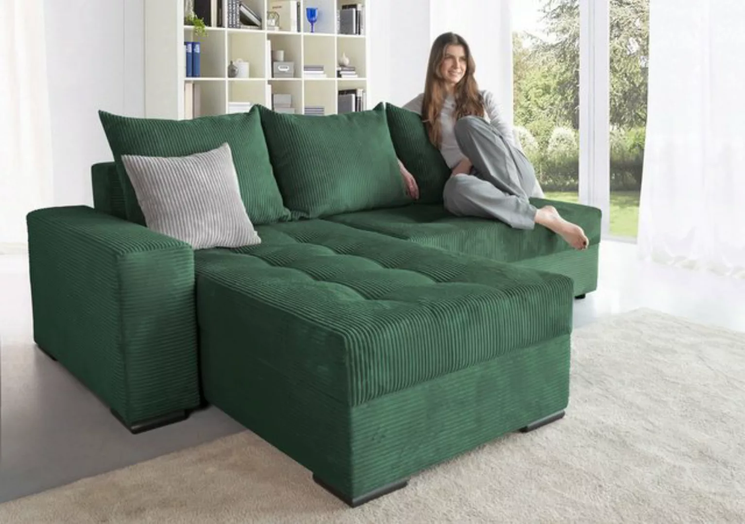 COLLECTION AB Ecksofa "Josy L-Form", mit Bettfunktion und Bettkasten, Feder günstig online kaufen