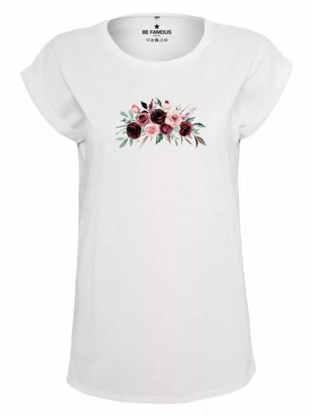 Be Famous Print-Shirt Rolled flower (1-tlg) günstig online kaufen