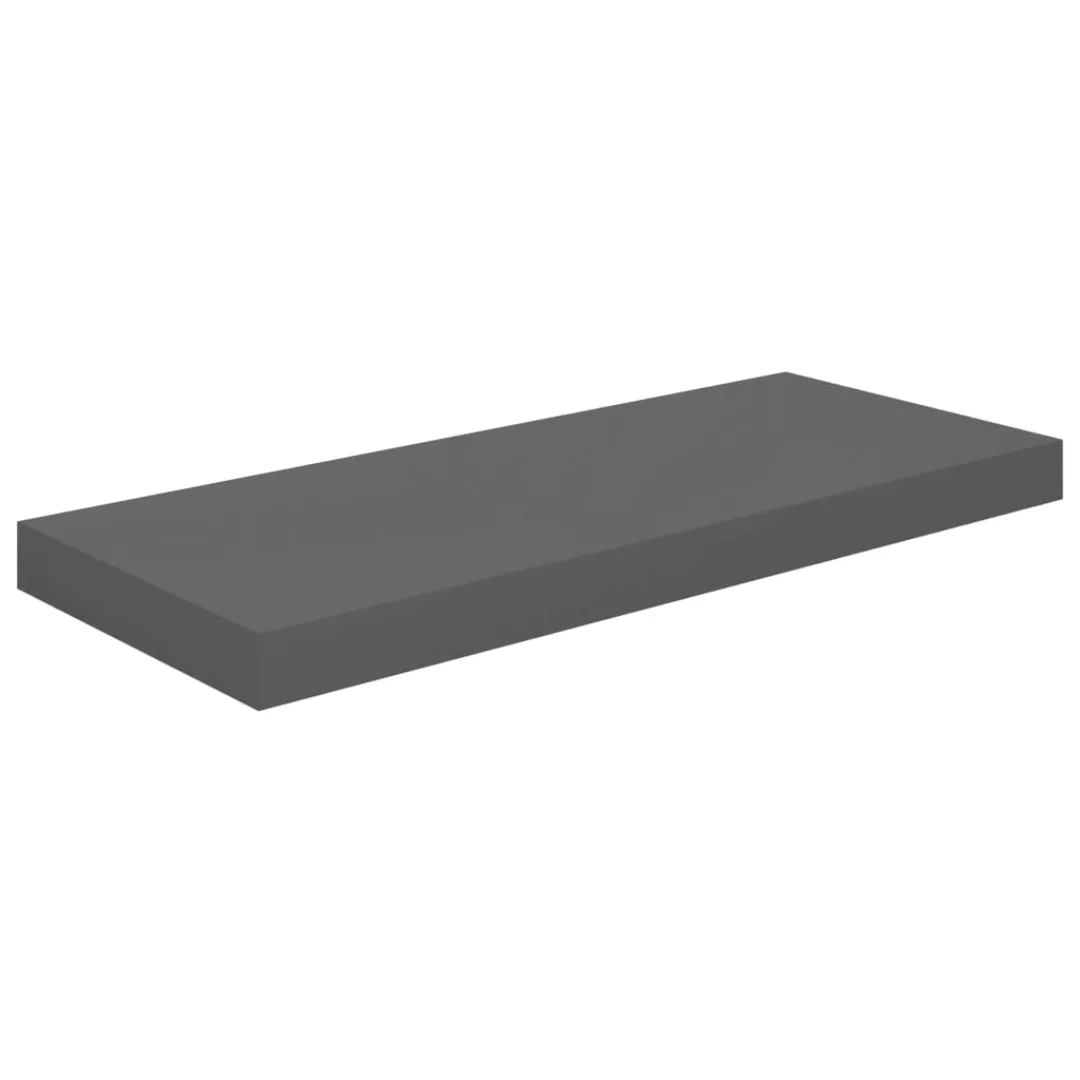 Schwebendes Wandregal Hochglanz-grau 60x23,5x3,8 Cm Mdf günstig online kaufen