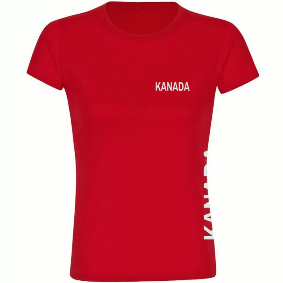 multifanshop T-Shirt Damen Kanada - Brust & Seite - Frauen günstig online kaufen