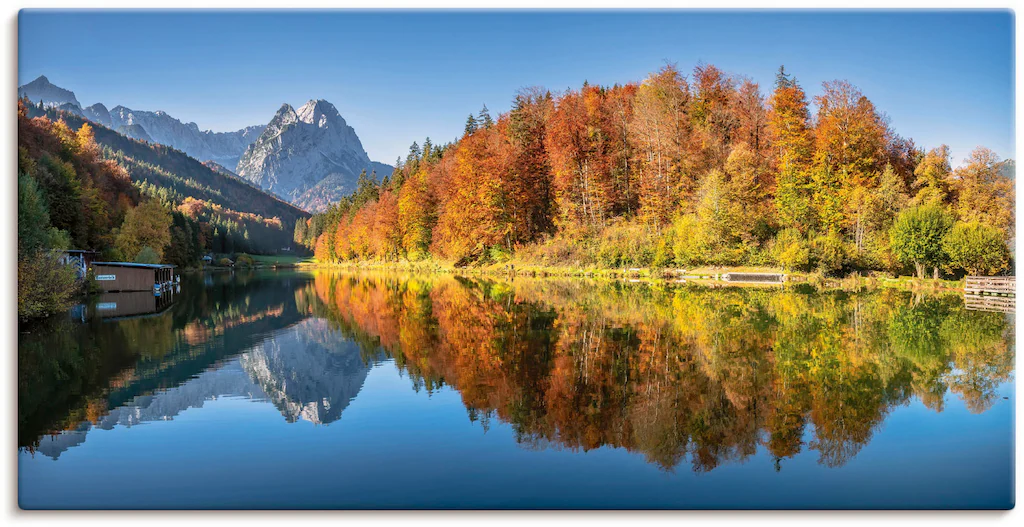 Artland Leinwandbild "Riessersee Bayern", Seebilder, (1 St.), auf Keilrahme günstig online kaufen