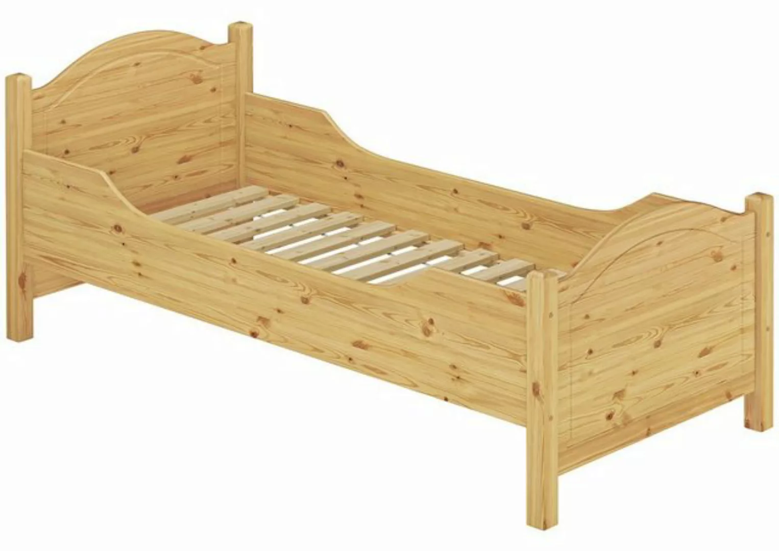 ERST-HOLZ Bett Seniorenbett extra hoch Einzelbett Kiefer massiv, Kieferfarb günstig online kaufen