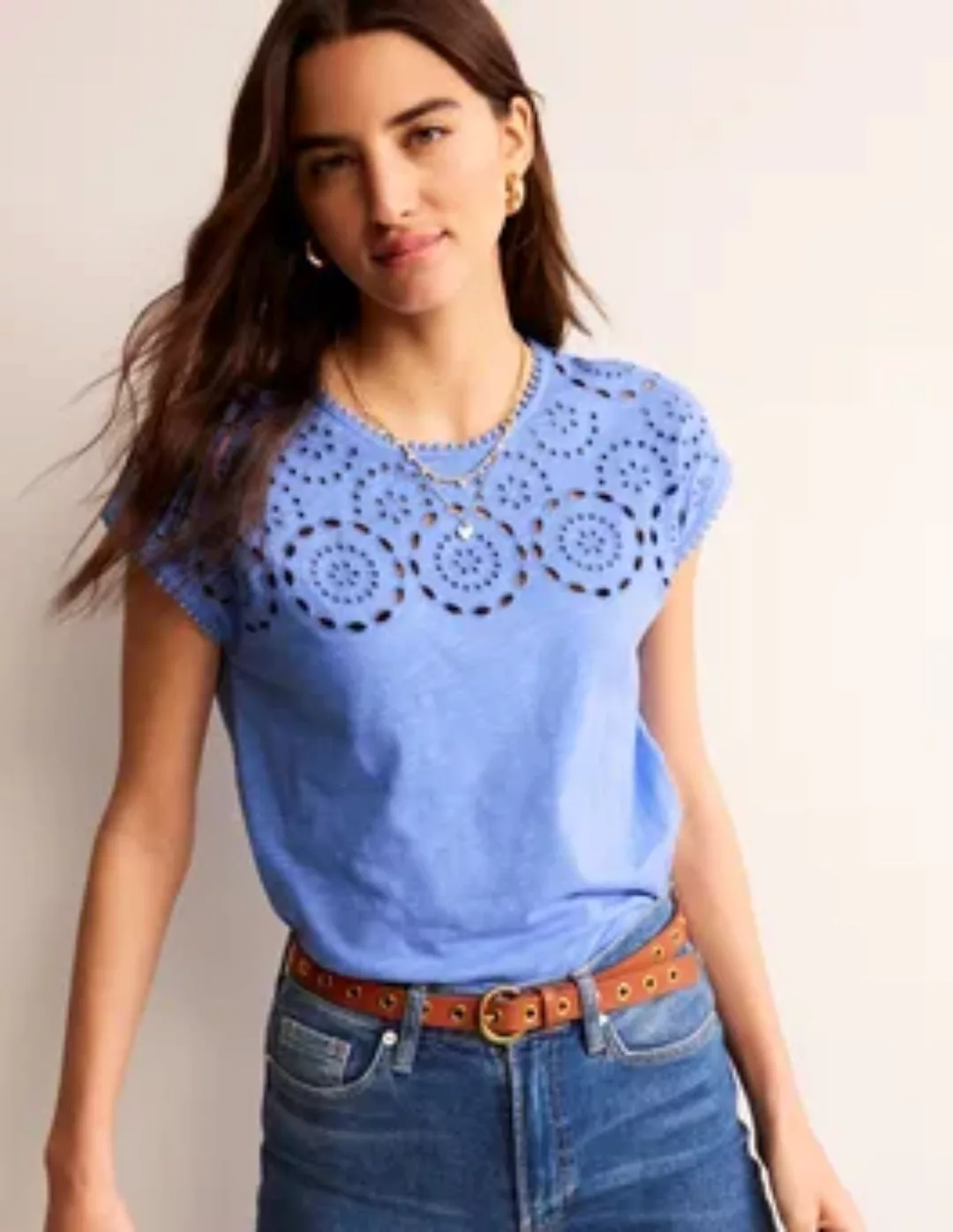 Sasha T-Shirt mit Stickerei Damen Boden, Ebbe und Flut günstig online kaufen
