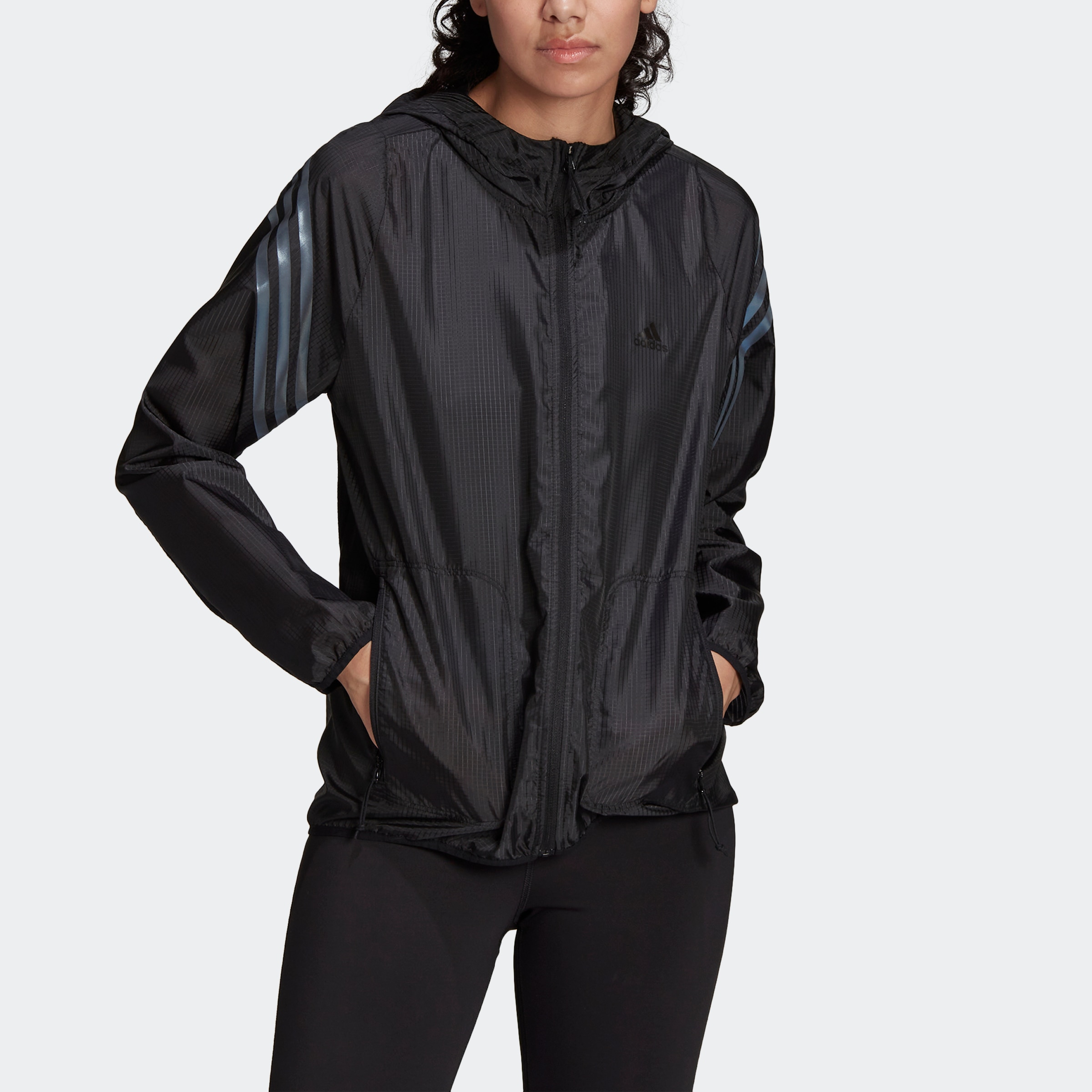 adidas Performance Laufjacke "RUN ICONS 3STREIFEN HOODED RUNNING WINDBREAKE günstig online kaufen