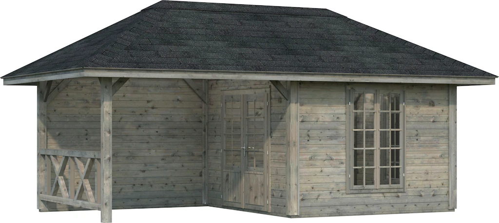 Palmako Holzpavillon "Bianca 16,6 m² Set 8", BxTxH: 588x300x323 cm günstig online kaufen