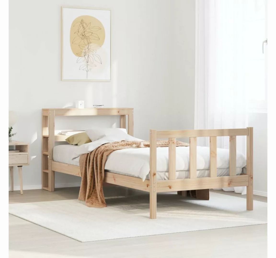 vidaXL Bett, Massivholzbett ohne Matratze 100x200 cm Kiefernholz günstig online kaufen