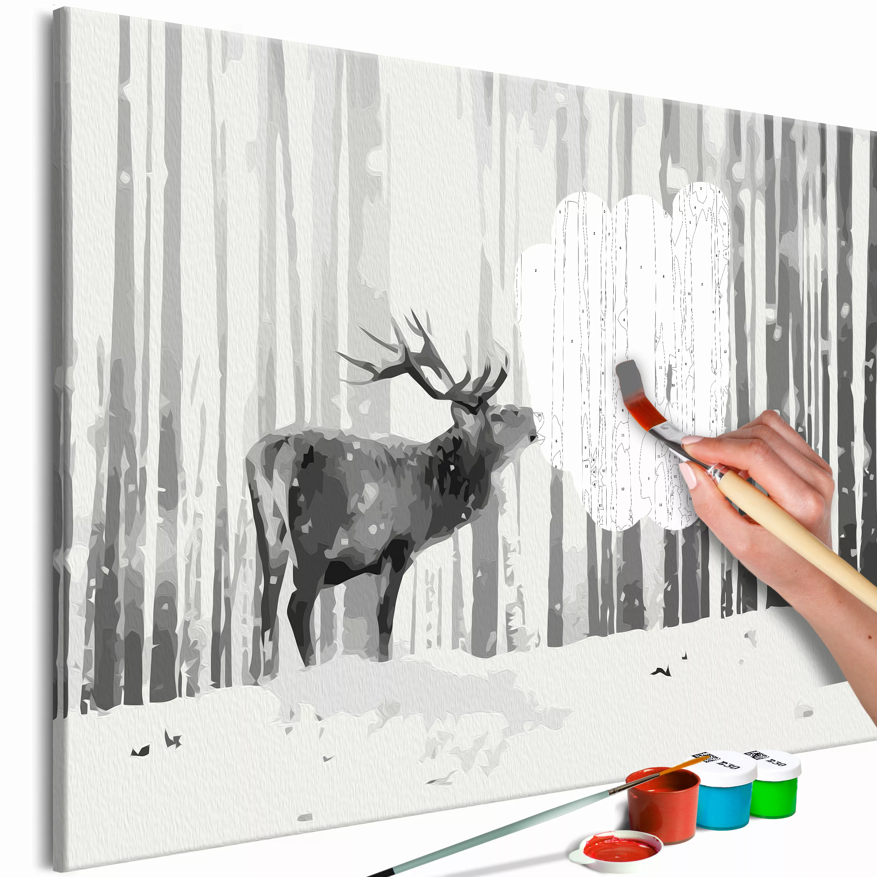 Malen Nach Zahlen - Deer In The Snow günstig online kaufen
