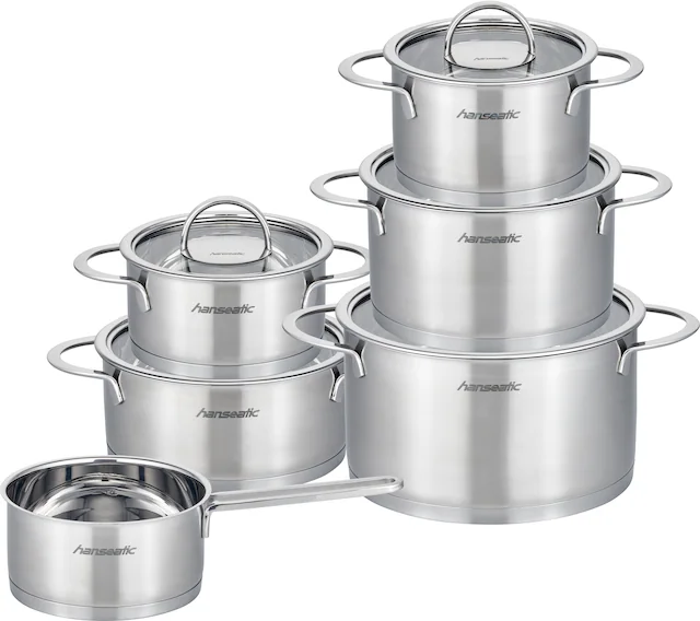 Hanseatic Topf-Set »hanseatic«, Edelstahl 18/10, (Set, 11 tlg., Fleischtopf günstig online kaufen