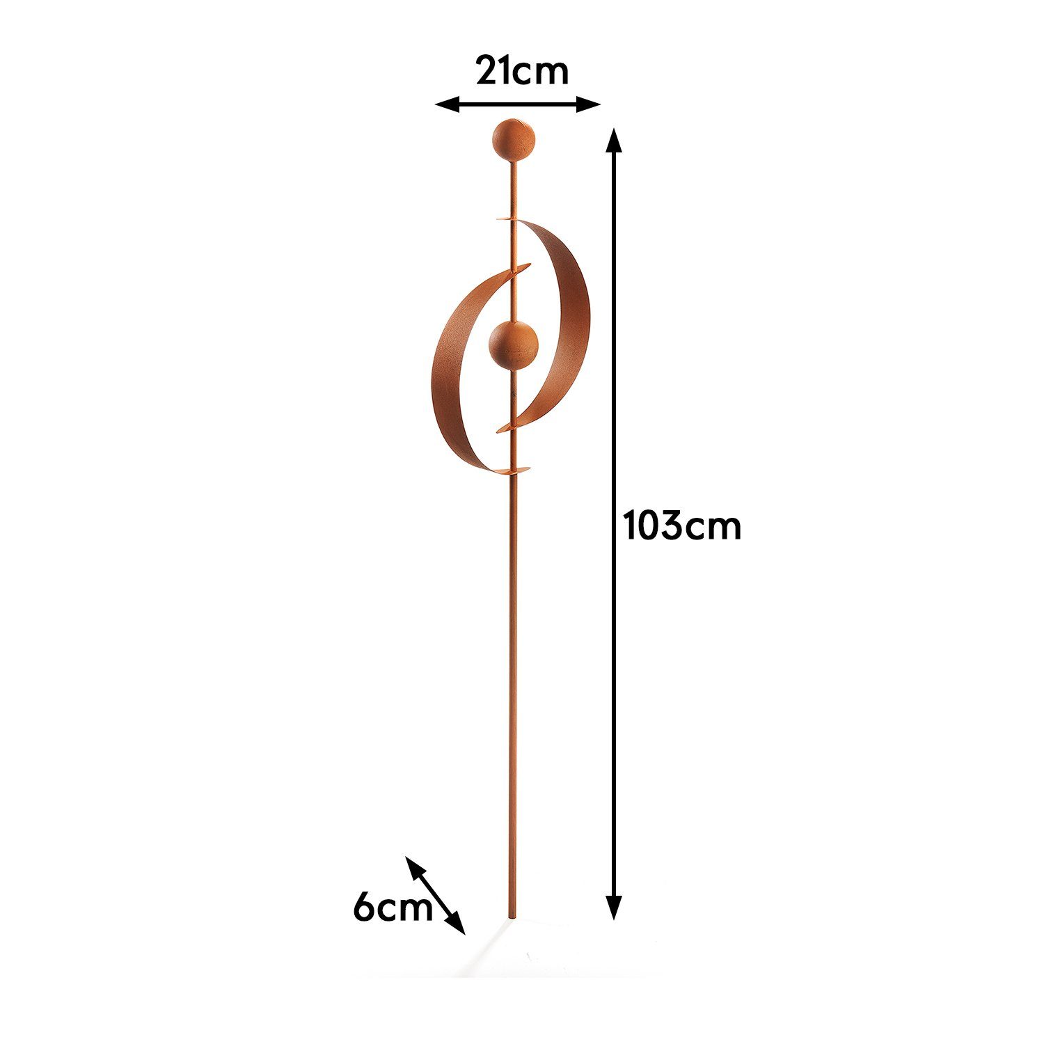 Kobolo Gartenstecker Dekostecker RUSTY SATURN in günstig online kaufen